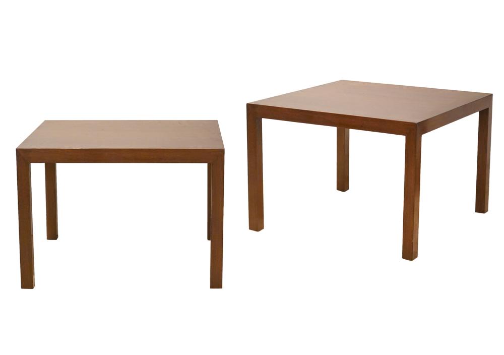 Appraisal: PAIR OF DUNBAR BERNE TABLESPair of vintage mid-century square Dunbar