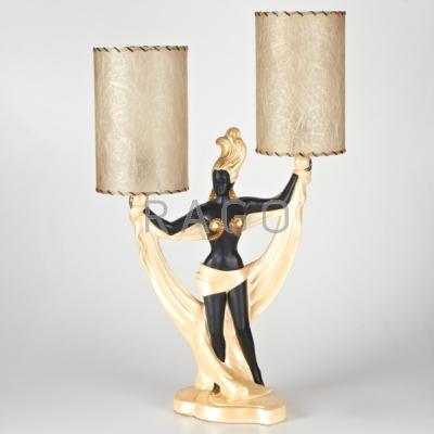 Appraisal: CONTINENTAL ART CO Table lamp modeled after Josephine Baker USA