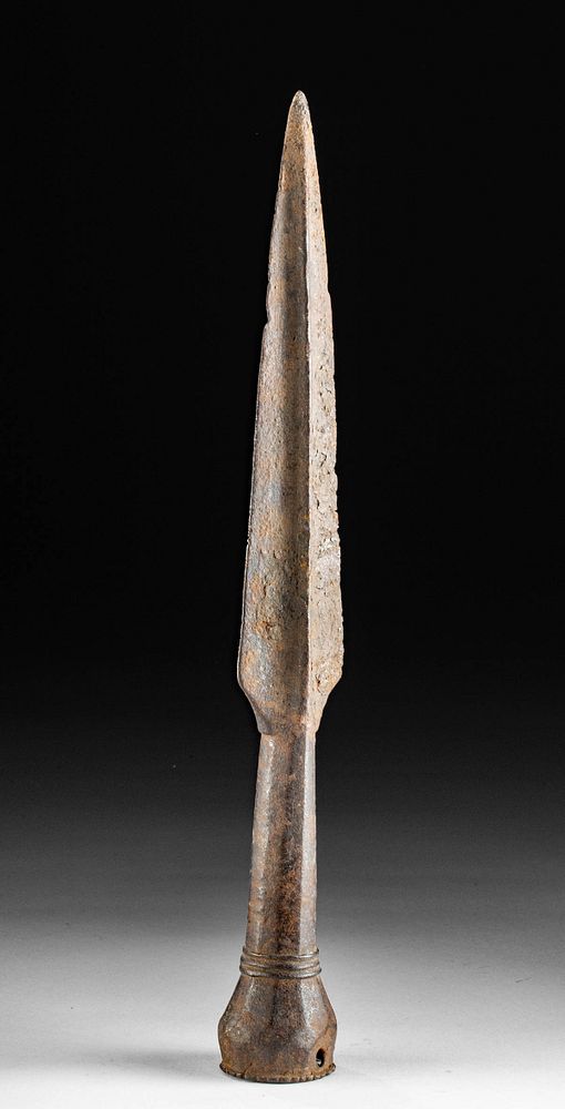 Appraisal: Late Viking Early Medieval Socketed Iron Spear Tip Northern Europe