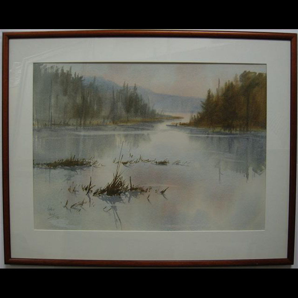 Appraisal: JOHN JOY - CANADIAN LITTLE JOE LAKE WATERCOLOUR SIGNED AND