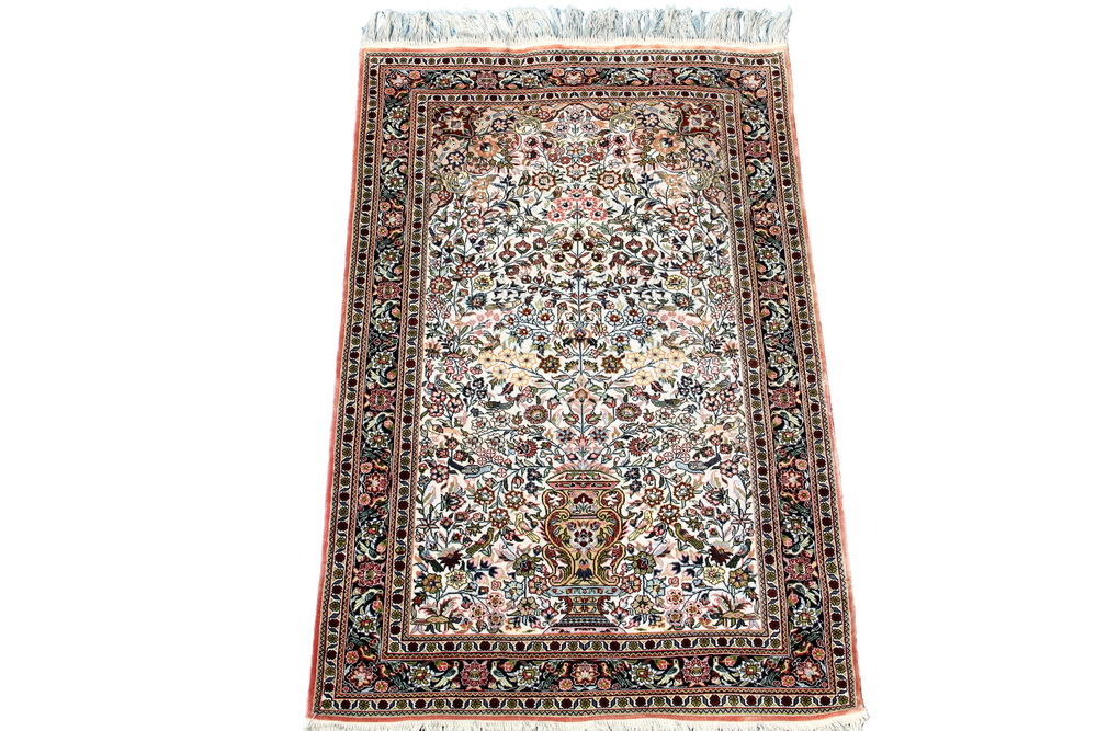 Appraisal: KASHAN SILK RUG - ' x ' - Iran late