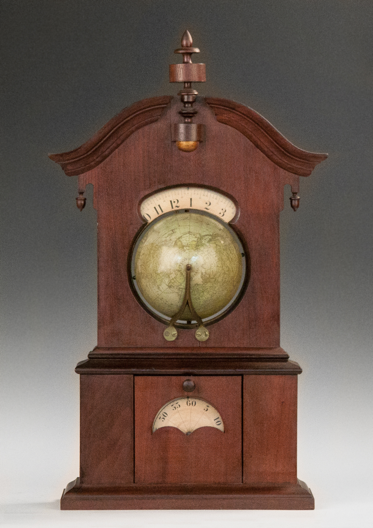 Appraisal: Timby Solar Globe Clock Walnut case old finish possibly original