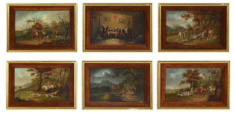 Appraisal: Follower of Dean Wolstenholme Sr British - Series of six