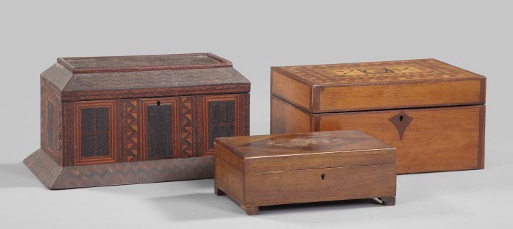 Appraisal: Intriguing Collection of Three English Boxes comprised of a good