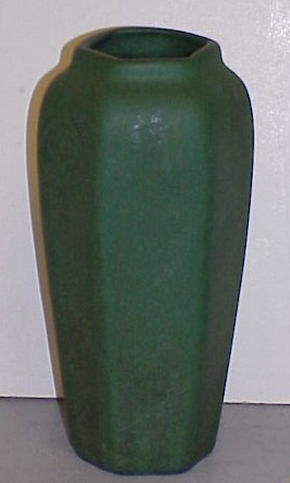 Appraisal: Arts and Crafts matte green vase probably Weller h