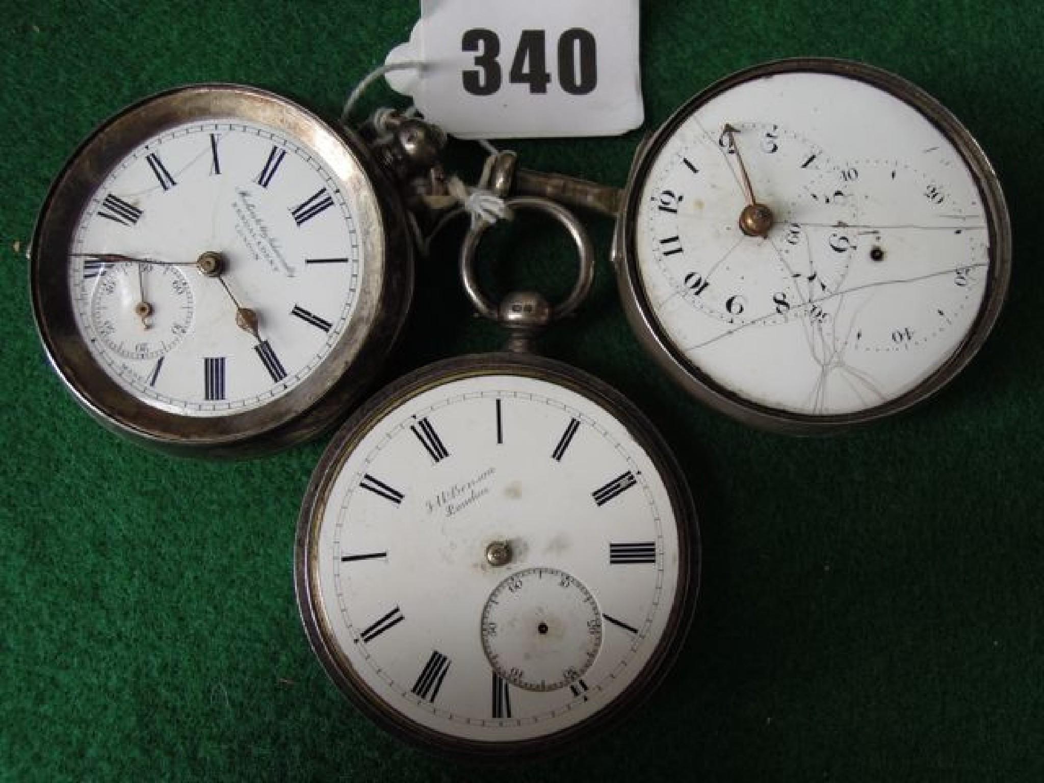 Appraisal: Georgian silver pocket watch and two others