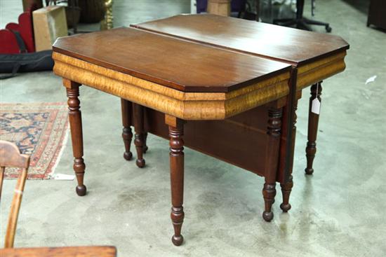 Appraisal: TWO PART BANQUET TABLE Cherry and birdseye maple Rectangular tops