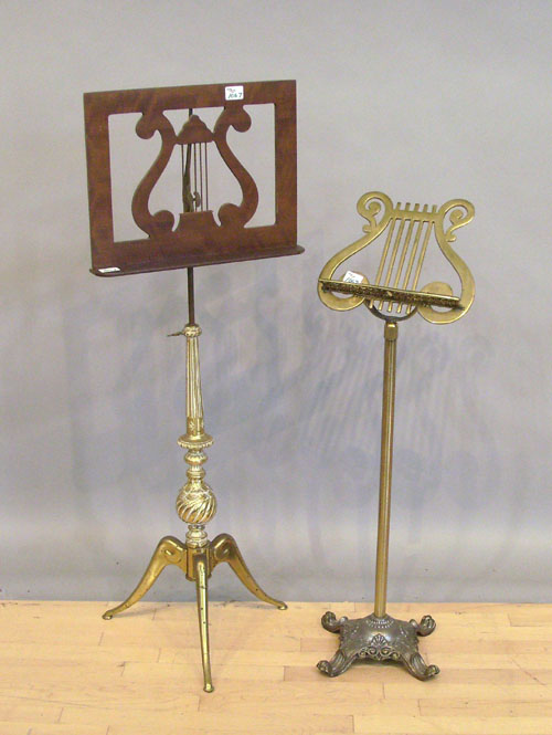 Appraisal: Two brass music stands h and h