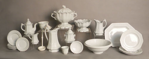 Appraisal: Assembled white ironstone service