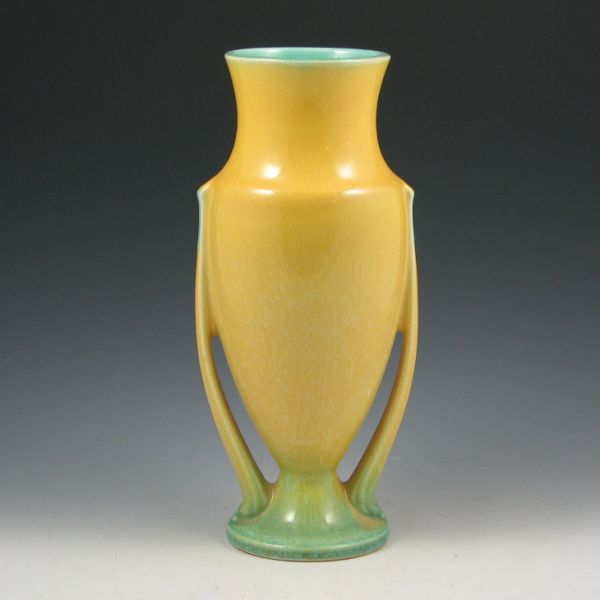 Appraisal: Roseville Orian - vase in yellow with blue-green highlights Marked