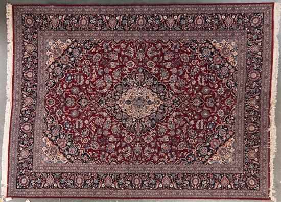 Appraisal: Romanian Keshan carpet Romania modern x Estimate -