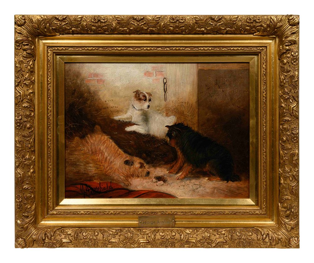 Appraisal: George Armfield British - George Armfield British - Dogs in