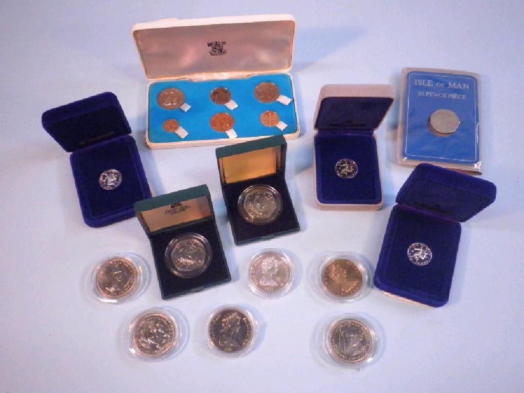 Appraisal: Isle of Man Isle of Man proof two others cased