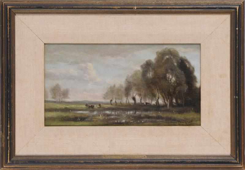 Appraisal: P D THUILLEBERT AFTERNOON LANDSCAPE Oil on board signed lower