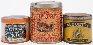 Appraisal: Three Round Tobacco Tins Three Round Tobacco Tins Sweet Tip