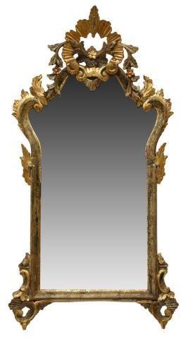 Appraisal: Italian Florentine giltwood mirror th c shaped scrolling foliate frame