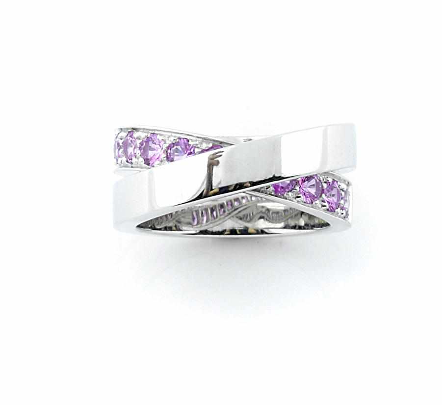 Appraisal: A pink tourmaline and karat white gold Cartier Nouvelle Vague