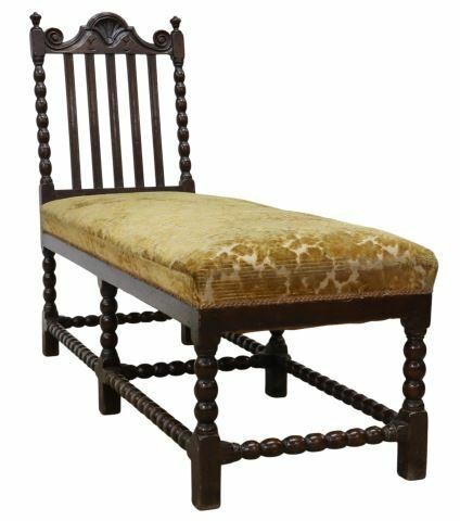 Appraisal: English William and Mary style oak day bed late th