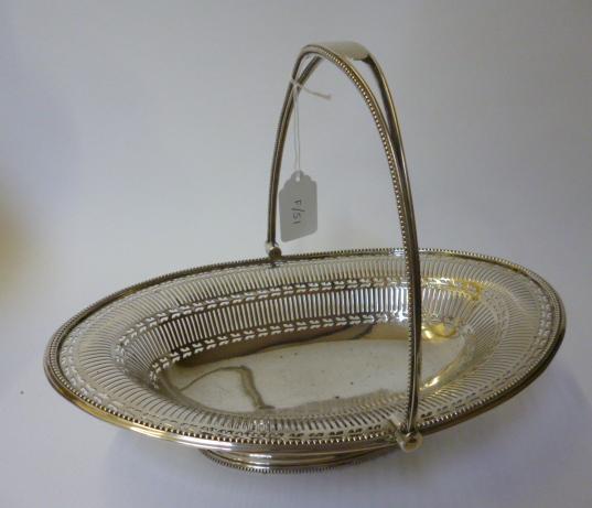 Appraisal: A BASKET maker Goldsmiths Silversmiths Co London of oval form