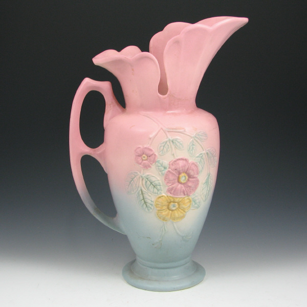 Appraisal: Hull Dogwood - Pitcher Dogwood pitcher in pink and blue