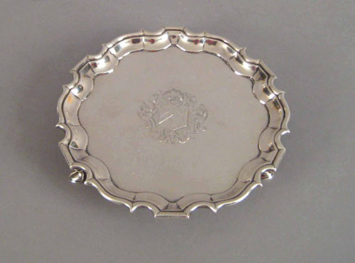 Appraisal: Georgian silver waiter - bearing the touch of George Hindmarsh