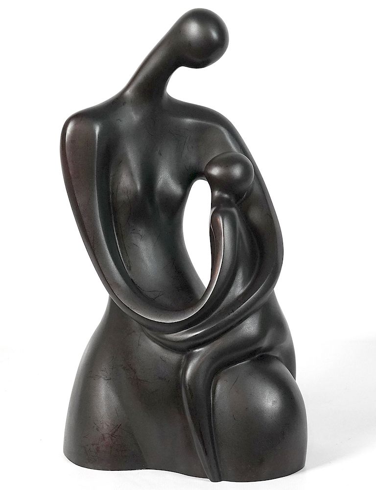 Appraisal: Ruth Bloch Bronze Figurine 'Dialogue' Signed Ruth Bloch Israel -