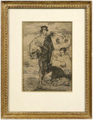 Appraisal: Edouard Manet etching French - Les Gitanos third state signed