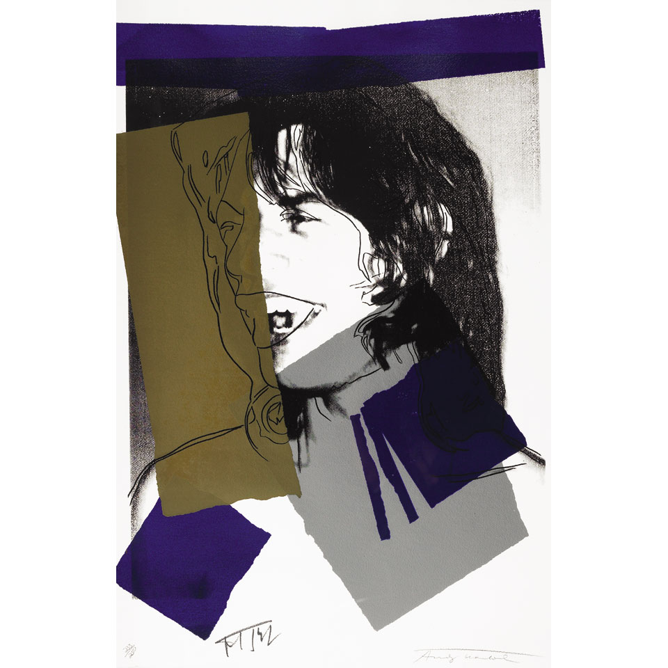 Appraisal: Andy Warhol - American MICK JAGGER FROM THE SET OF