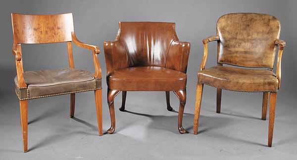 Appraisal: A Group of Three Beidermeier Fruitwood Chairs th c one