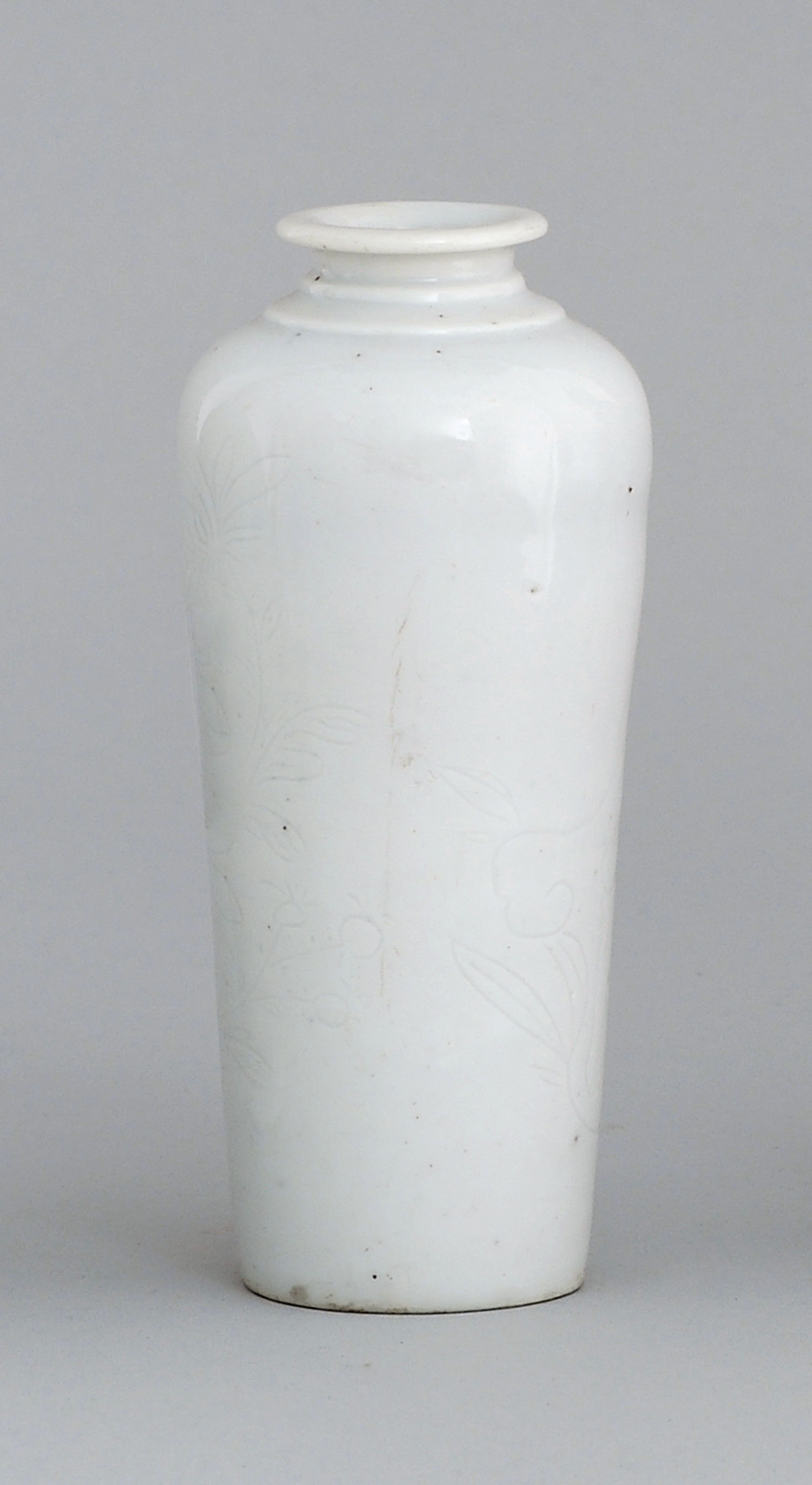 Appraisal: BLANC DE CHINE PORCELAIN CABINET VASE Early th CenturyWith incised