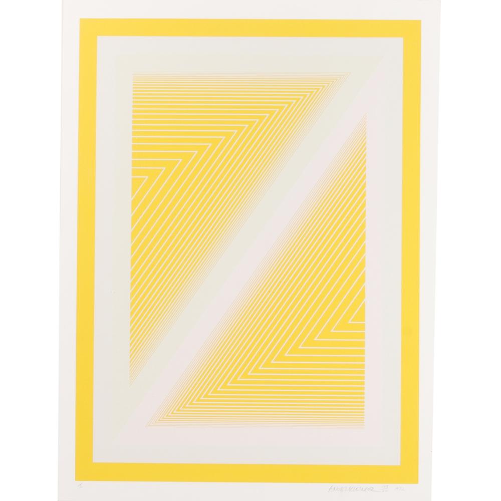 Appraisal: RICHARD ANUSZKIEWICZ AMERICAN - I OP ART SCREENPRINT H X