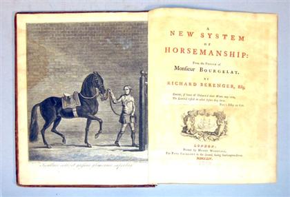 Appraisal: vol Bourgelat Claude A New System of Horsemanship London H