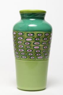 Appraisal: Contemporary Signed Venetian Art Glass Vase Green with a large