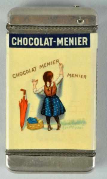 Appraisal: Chocolat-Menier Match Safe Description Mechanically working Great-looking piece with super