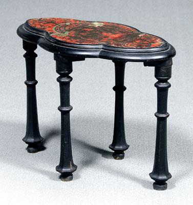 Appraisal: Boull eacute tortoise shell side table footstool or side table