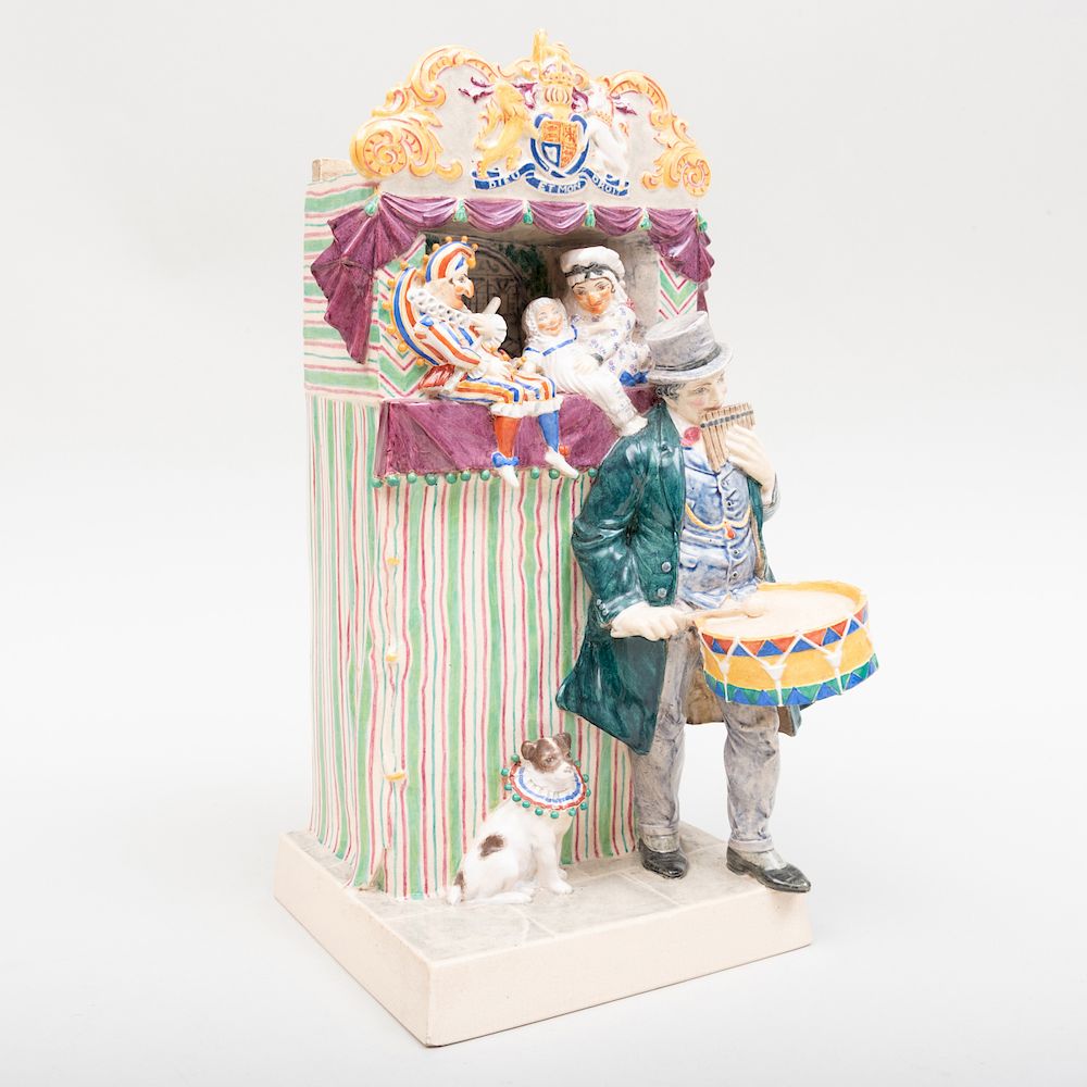 Appraisal: Charles Vyse Chelsea Pottery 'Punch and Judy' Incised 'C Vyse