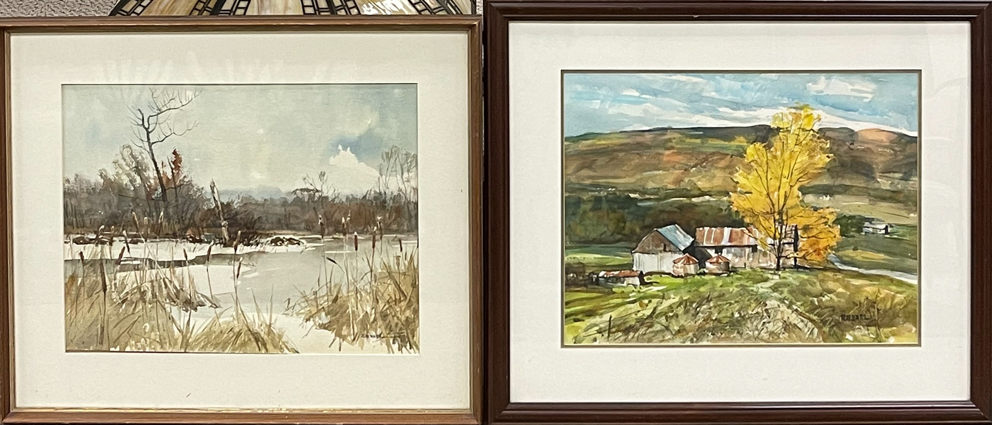 Appraisal: RICHARD WARE AMERICAN - WATERCOLORS Both signed lower right