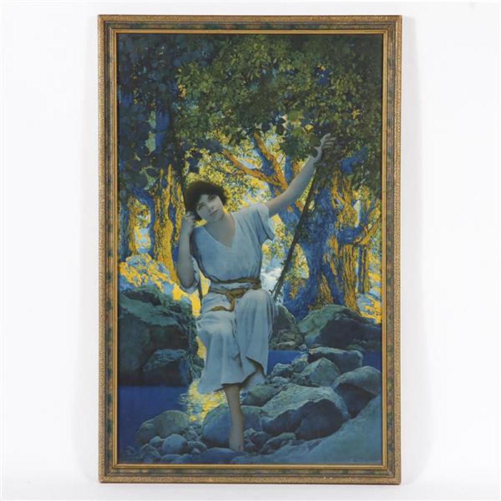 Appraisal: MAXFIELD PARRISH - DREAM LIGHT CHROMOLITHOGRAPH SIGHT X Maxfield Parrish