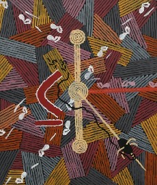 Appraisal: Clifford Possum Tjapaltjarri circa - Mens Love Story acrylic on