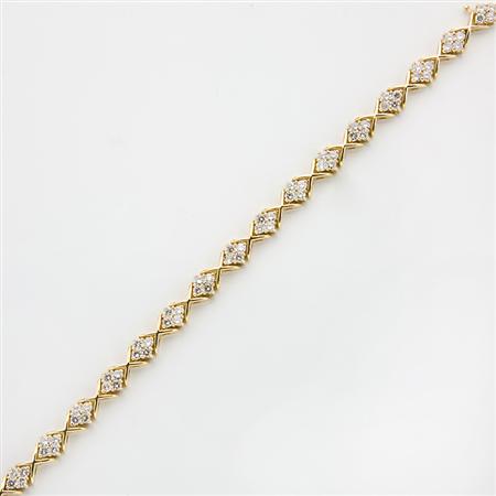 Appraisal: Gold and Diamond Bracelet Estimate -