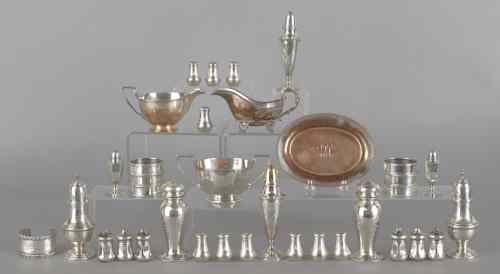 Appraisal: Collection of sterling silver tablewares ozt