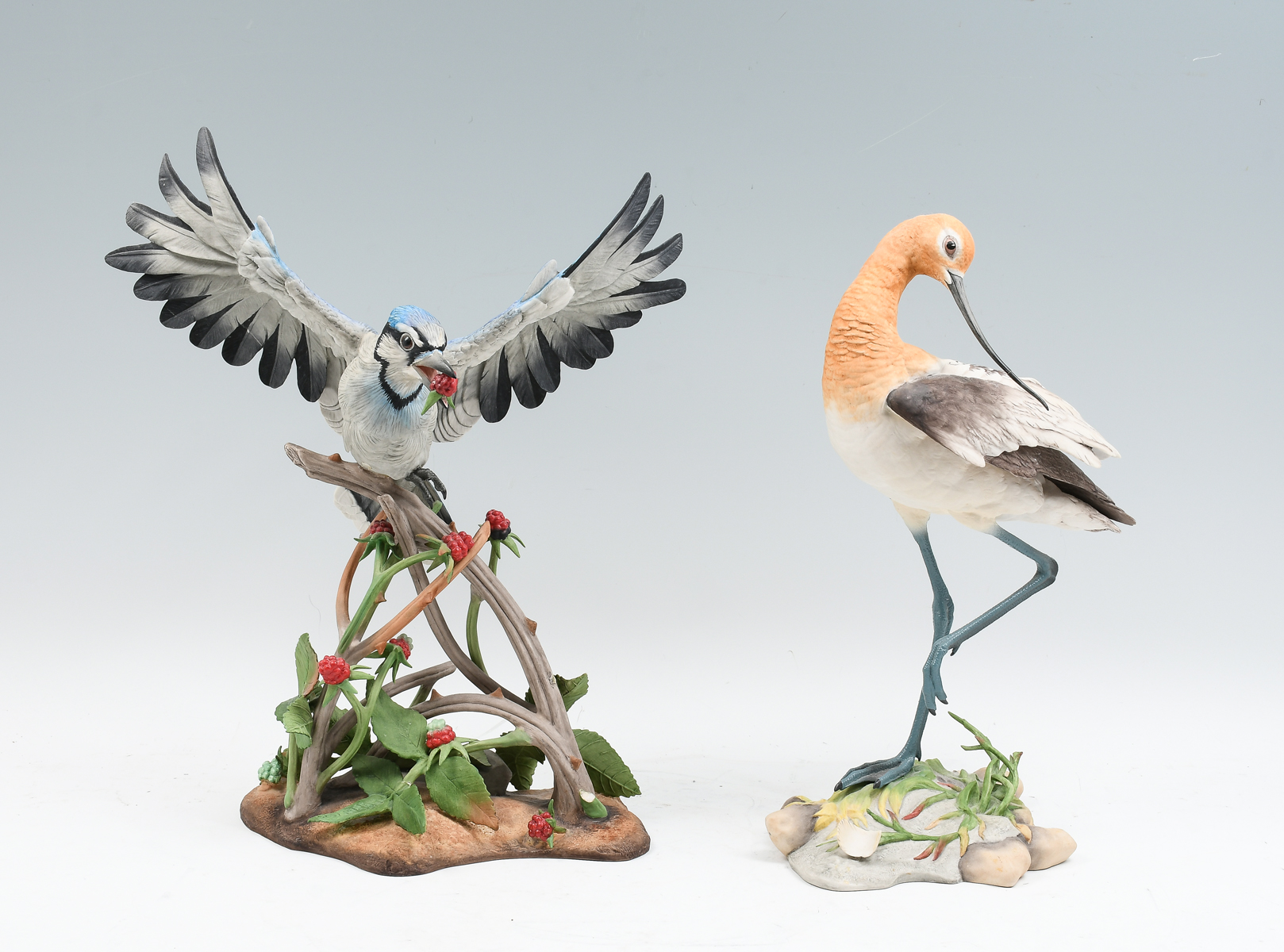 Appraisal: PC LARGE BOEHM PORCELAIN BIRD SCULPTURES Comprising - ''American Avocet''