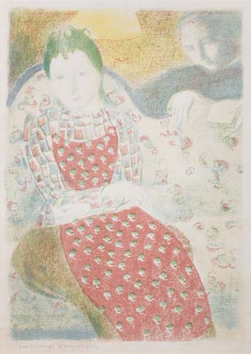 Appraisal: MAURICE DENIS Sur la Canape d'Argent pale Color lithograph x