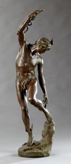 Appraisal: Raymond Sudre - French D part de Mercure patinated bronze