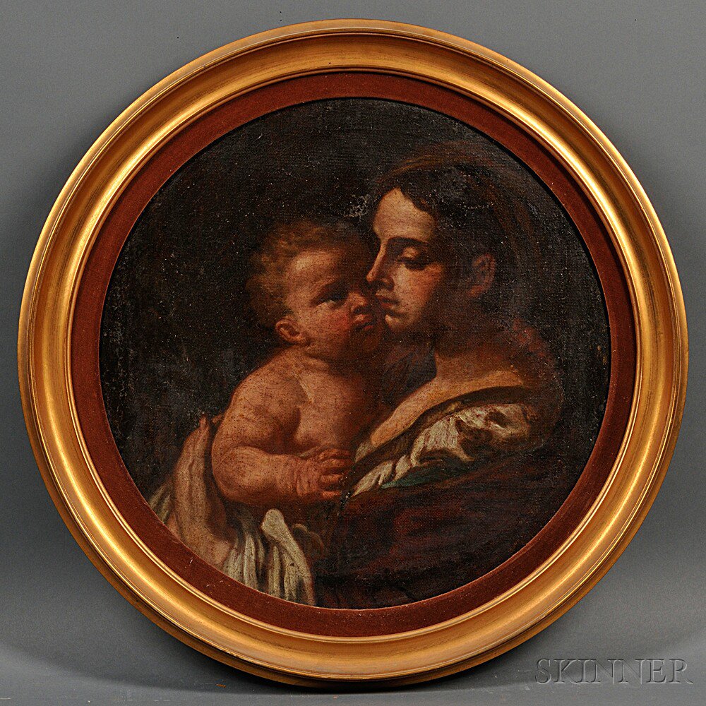 Appraisal: After Francesco Solimena Italian - Madonna and Child Unsigned Oil