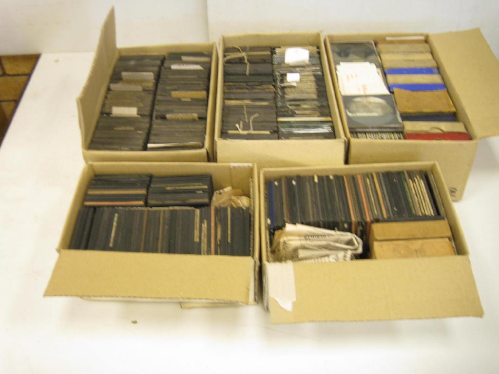 Appraisal: Five boxes Educational and Topographical Lantern Slides