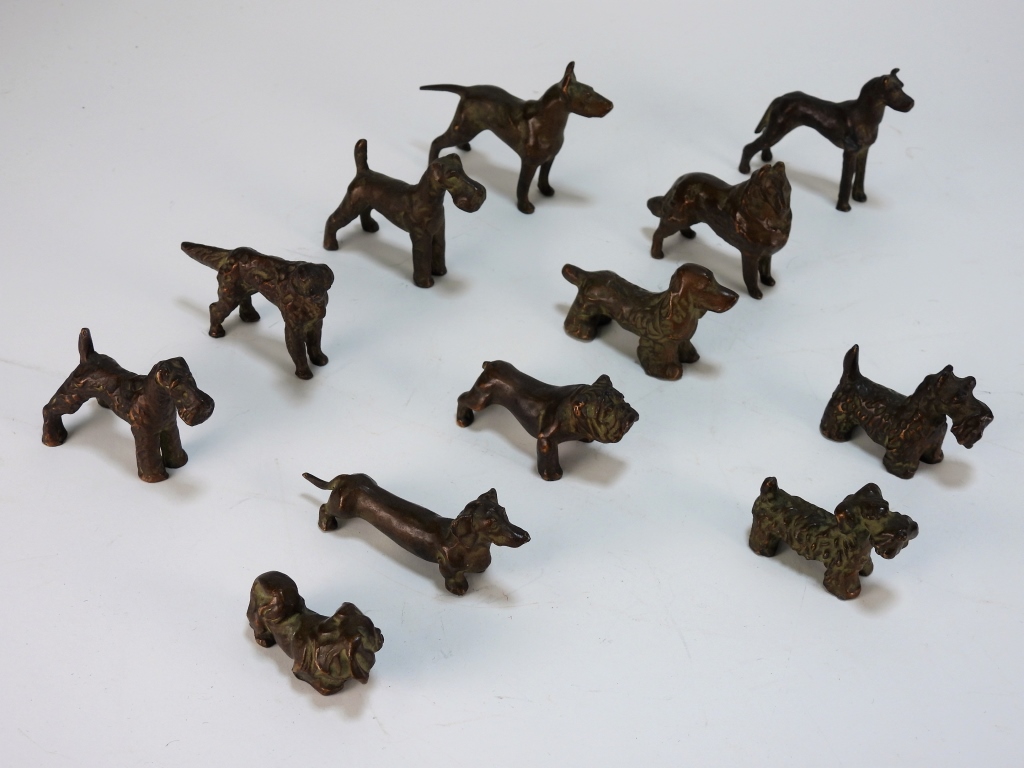 Appraisal: PC MCCLELLAND BARCLAY BRONZE DOG SCULPTURES Missouri New York California