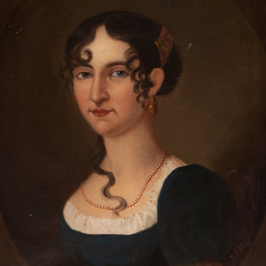 Appraisal: Prior-Hamblin School Circa Portrait of a Young Woman signed L