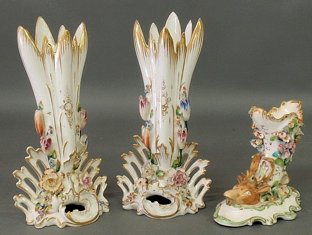 Appraisal: Pair of Paris porcelain vases late th c h and