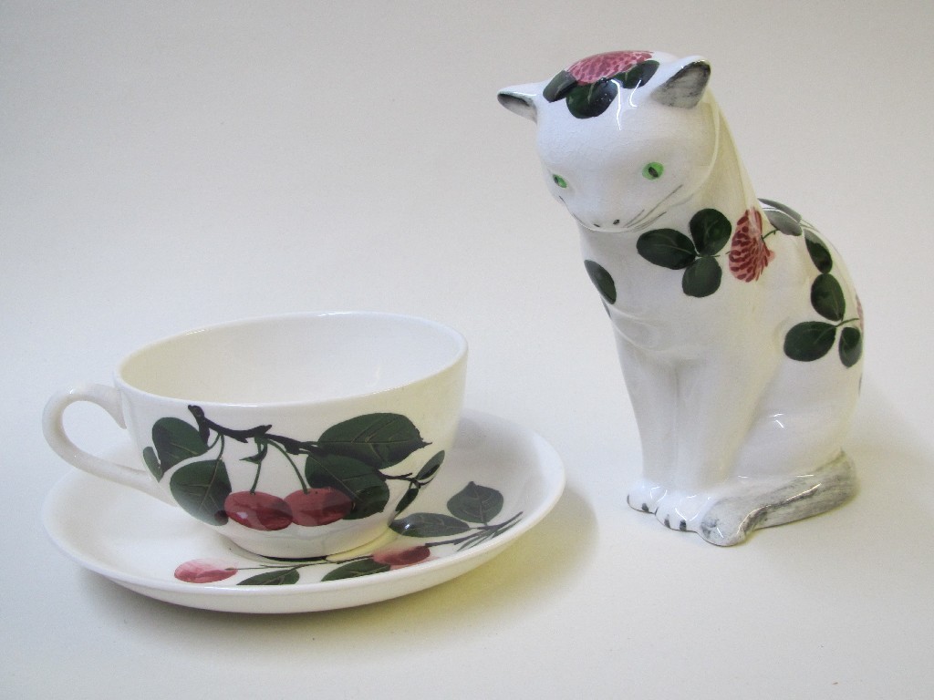 Appraisal: A Plichta model of a cat painted with clover cm